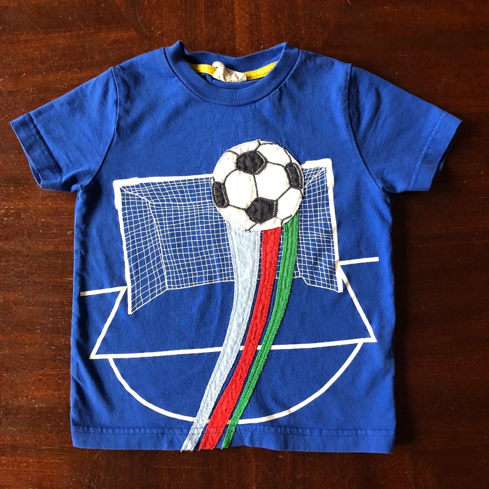 Mini Boden Soccer Appliqué T-shirt